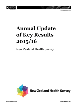 Annual Update of Key Results 2015/16 New