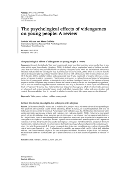The psychological effects of videogames on young people: A review