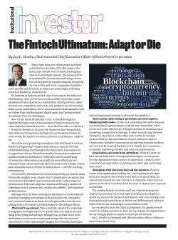 The Fintech Ultimatum: Adapt or Die