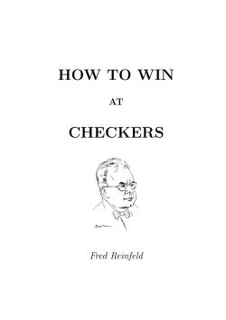 how to win checkers