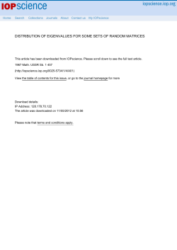 distribution of eigenvalues for some sets of random matrices