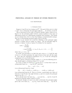 The principal angles between two 2