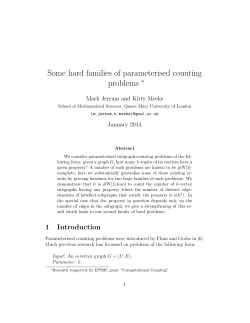 Some hard families of parameterised counting problems
