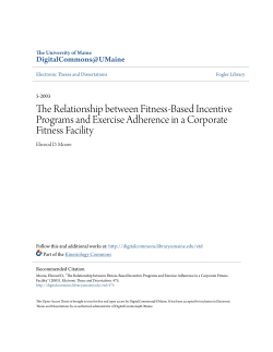 The Relationship between Fitness-Based Incentive Programs and