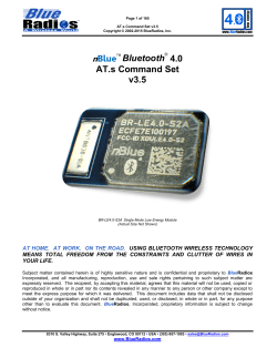 nBlueTM Bluetooth 4.0 AT.s Command Set v3.5