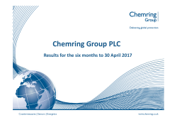 Disclaimer 2017 Chemring Group PLC