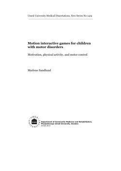 Motion interactive games for children with motor