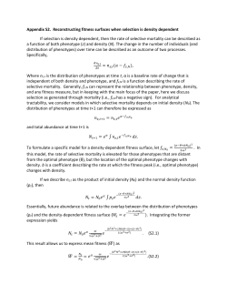 Appendix S2. Reconstructing fitness surfaces when selection is