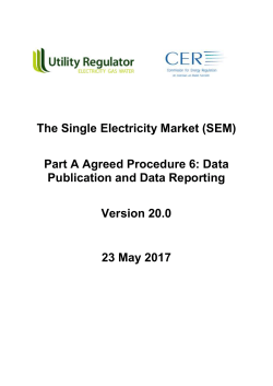 Part A AP06: Data Publication and Data Reporting