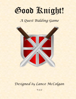 A Quest Bidding Game Designed by Lance McColgan