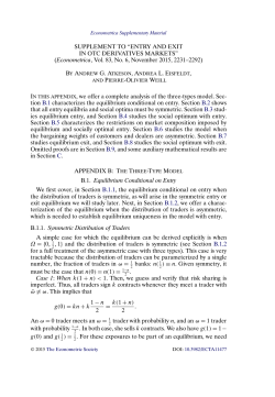 Supplement to "Entry and Exit in OTC