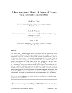 A Learning-based Model of Repeated Games with