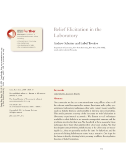 Belief Elicitation in the Laboratory
