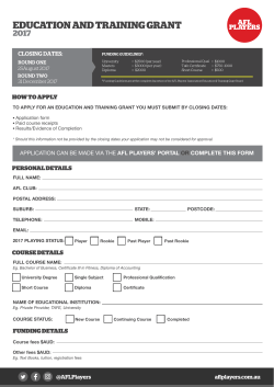 2017_Education and Training Grants