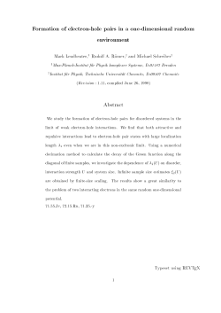 Formation of electron-hole pairs in a one