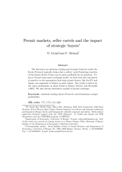 Permit markets, seller cartels and the impact of strategic buyers