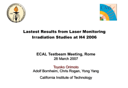 Irradiation - Xtal 168 - Caltech High Energy Physics