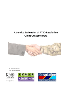 A Service Evaluation of PTSD Resolution Client Outcome Data