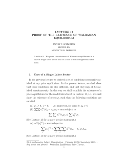 15. Proof of the Existence of Walrasian Equilibrium