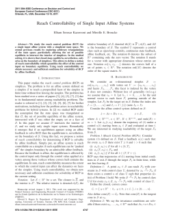 Reach Controllability of Single Input Affine Systems