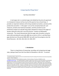 Comparing Real Wage Rates - Scottish Institute for Research in