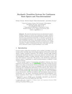 Stochastic Transition Systems for Continuous State Spaces and Non