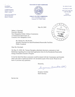 Staff Ltr about Public Comment shared with the Commission and