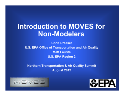 Introduction to MOVES for Non