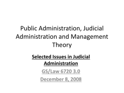 Judicial Independence: Established Principles and Current Issues