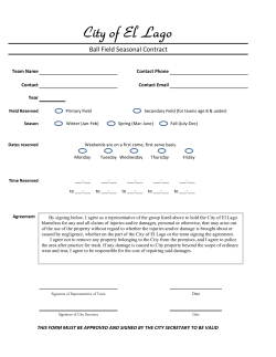 Ballfield contract