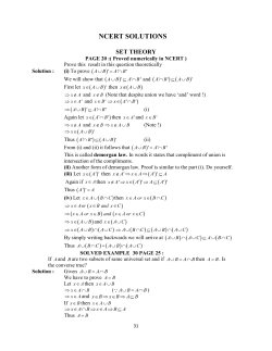 NCERT SOLUTIONS SET THEORY PAGE 20 :( Proved numerically