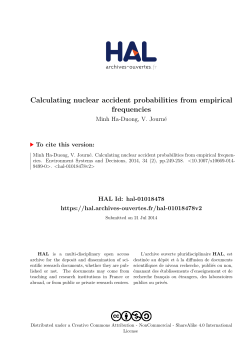 Calculating nuclear accident probabilities from - HAL-ENPC