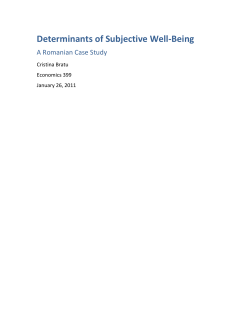 Determinants of Subjective Well
