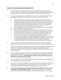 coach/chaperone responsibilities