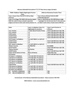 Massena Basketball Association 4th,5th,6th Boys House League