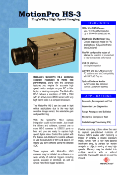 Plug`n`Play High Speed Imaging