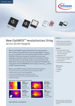 Product Brief OptiMOS Or-ing