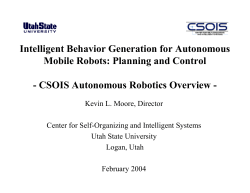 Intelligent Behavior Generation for Autonomous