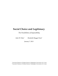 Social Choice and Legitimacy