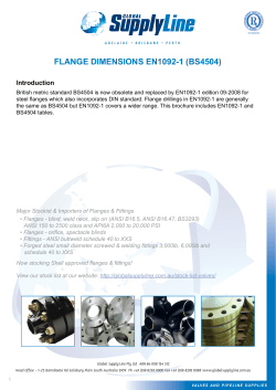 Flange Dimensions EN1092-1 BS4504