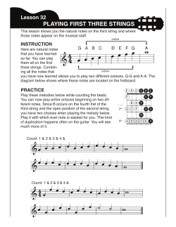 playing first three strings