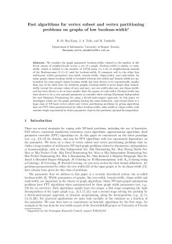 Fast algorithms for vertex subset and vertex partitioning problems on