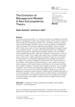 The Evolution of Management Models: A Neo