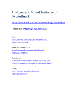 Part 2: Likelihood ratio testing in jModelTest2