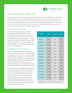 Our Valuation Options