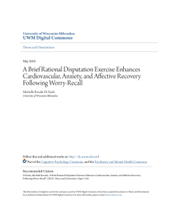 A Brief Rational Disputation Exercise Enhances Cardiovascular