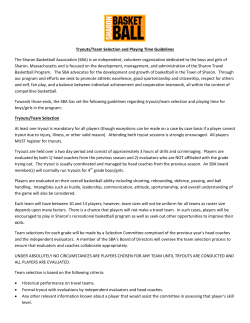 Team Selection and Playing Time Guidelines