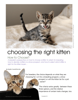 For breeders, the choice depends on what they are choosing for: is it