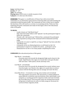 Game: Salt Marsh Says Grades: 4th -12th Time: 30+ minutes Playing