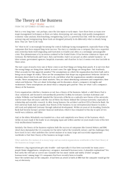 The Theory of the Business